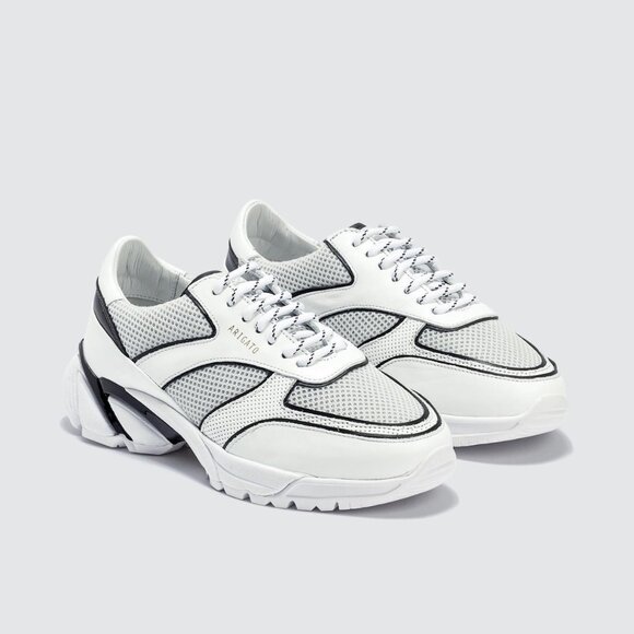 AXEL ARIGATO TECH RUNNERS Size 10‎ White Black - Picture 1 of 15